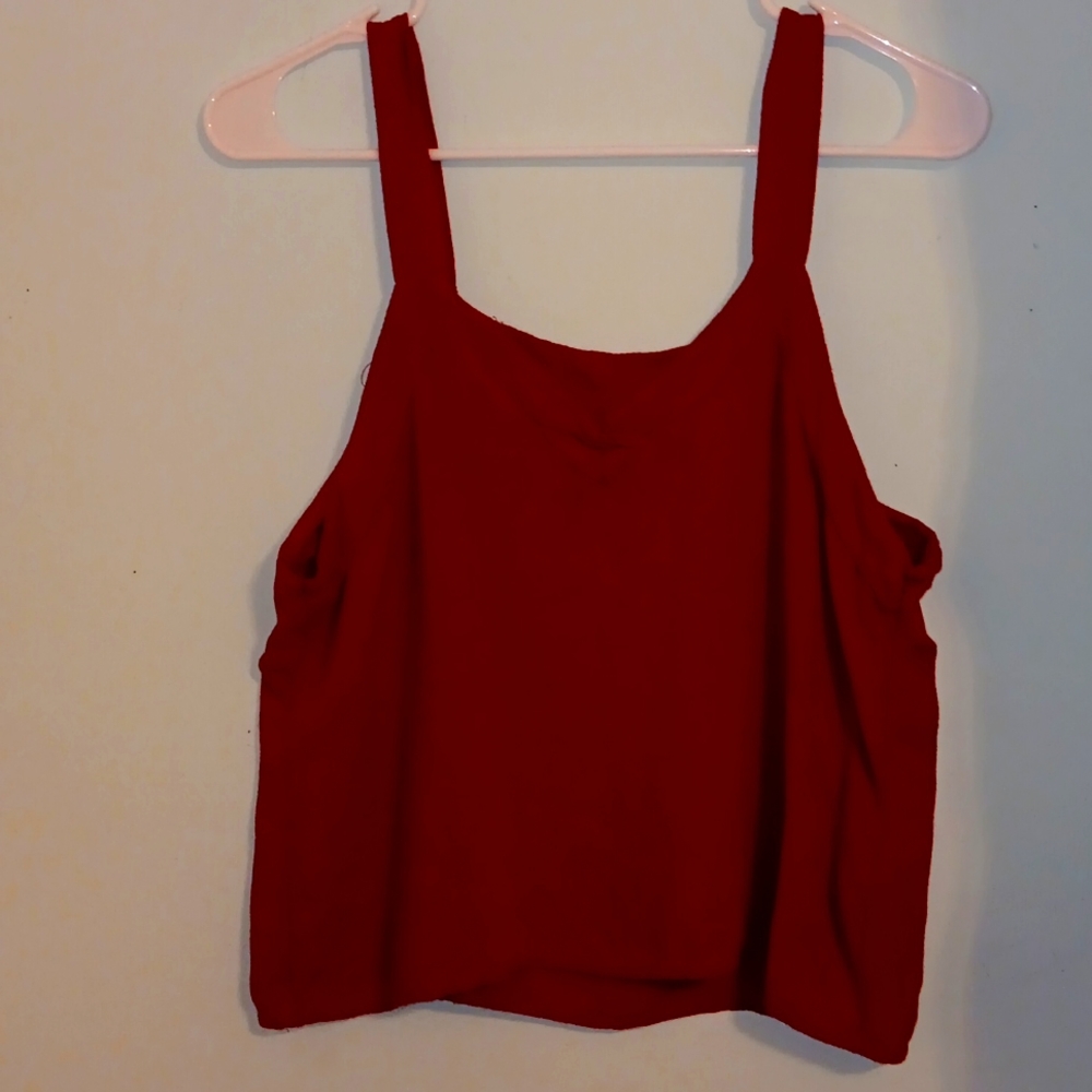 Red crop top